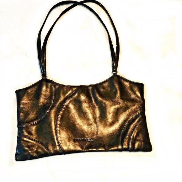 KENNETH COLE Black Handbag Purse Shoulder Bag Evening EUC - Picture 1 of 3